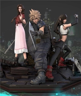 Final-Fantasy-7-Remake-Cloud-Aerith-Tifa-Diorama-GK-Resin-Statue