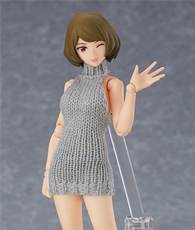 figma Styles Female body (Chiaki) with Backless Sweater Coordination