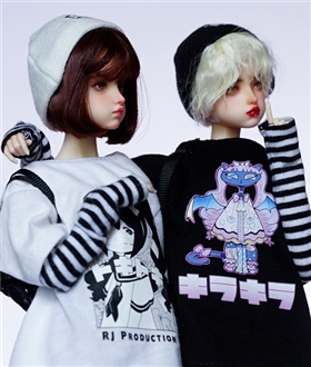 Cute-Girl-KIRA-Cat-Girl-Trendy-Girl-Print-T-shirt-Set-Sweet-Cool-Two-dimensional-16
