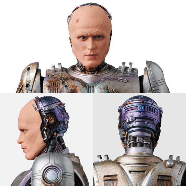 Medicom Toy Mafex No 192 MAFEX ROBOCOP MURPHY HEAD DAMAGE Ver