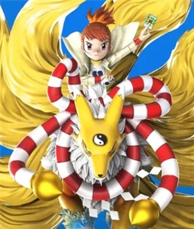 Makino-Ruki-Kyubimon-Renamon-Digimon-Adventure-3