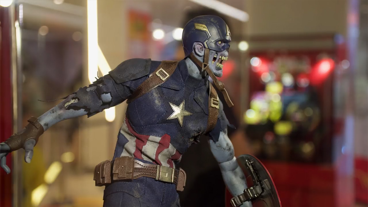 รววภาพถายจรง Hot Toys Zombie Captain America Marvel s What If