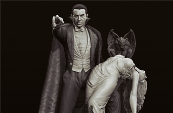 แชร์ภาพต้นแบบซีจีงานปั้น Dracula งาม ๆ จาก Infinite Statue