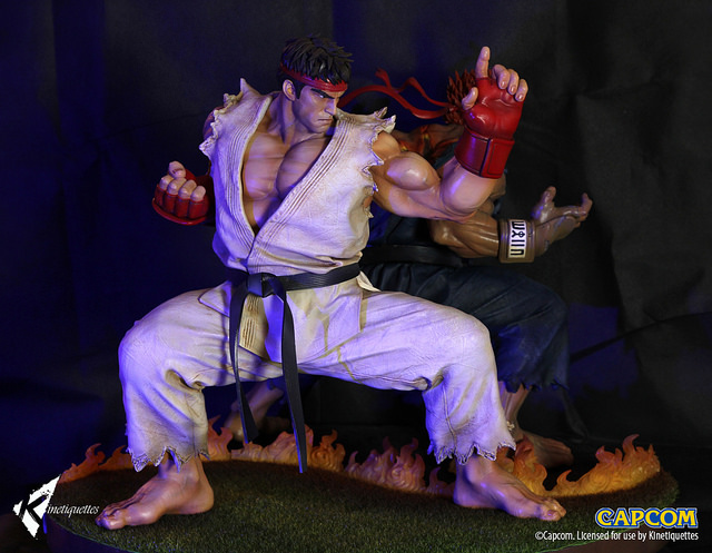 Ryu & Evil Ryu 1/4 ratio body statue!