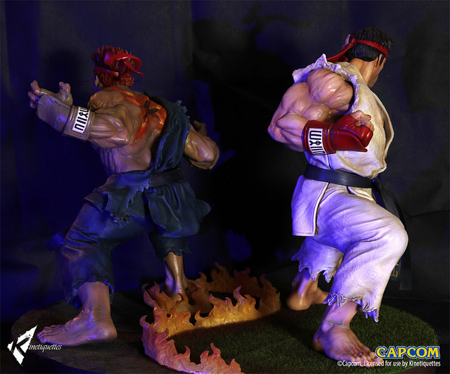 Ryu & Evil Ryu 1/4 ratio body statue!