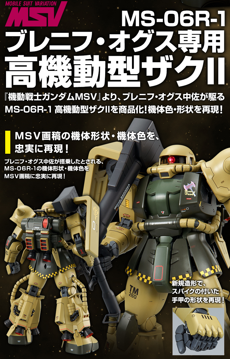 MG 1/100 MS-06R-1 Bulresius Oggs Special Sack II