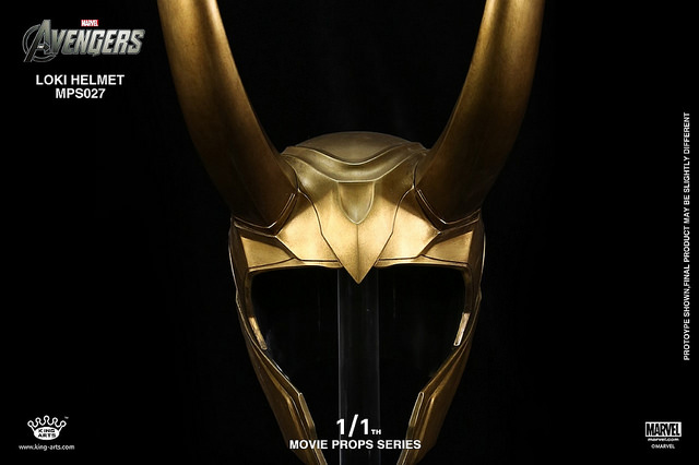 King Arts - 1/1 Movie props Loki Helmet