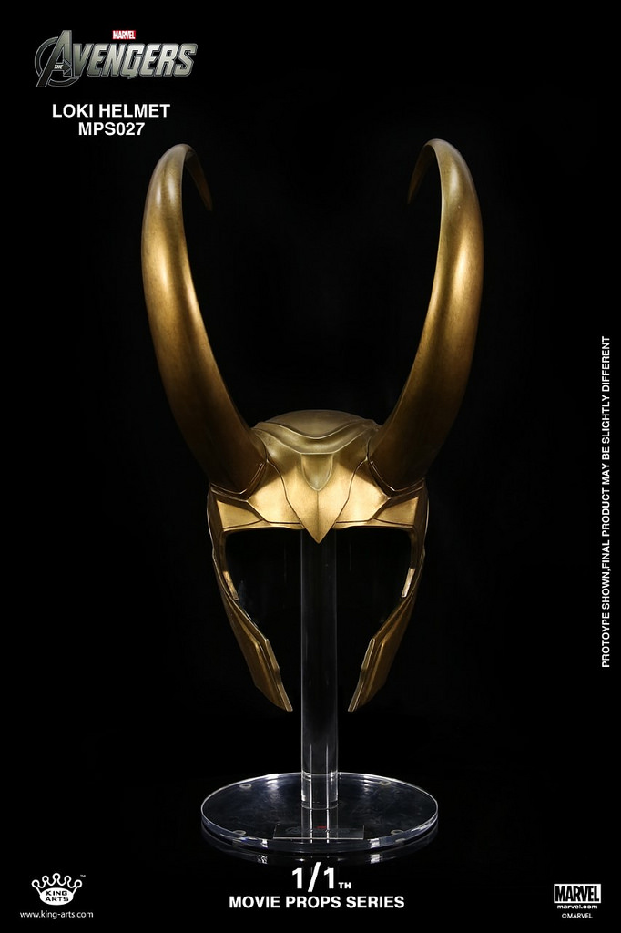 King Arts - 1/1 Movie props Loki Helmet