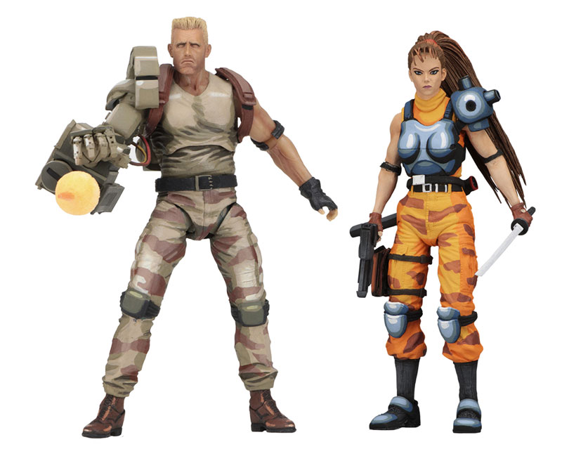 Alien VS Predator Arcade - 7 Inch Action Figure: Dutch Schaefer & Linn Kurosawa 2PK