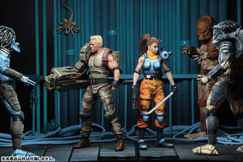 Alien VS Predator Arcade - 7 Inch Action Figure: Dutch Schaefer & Linn Kurosawa 2PK