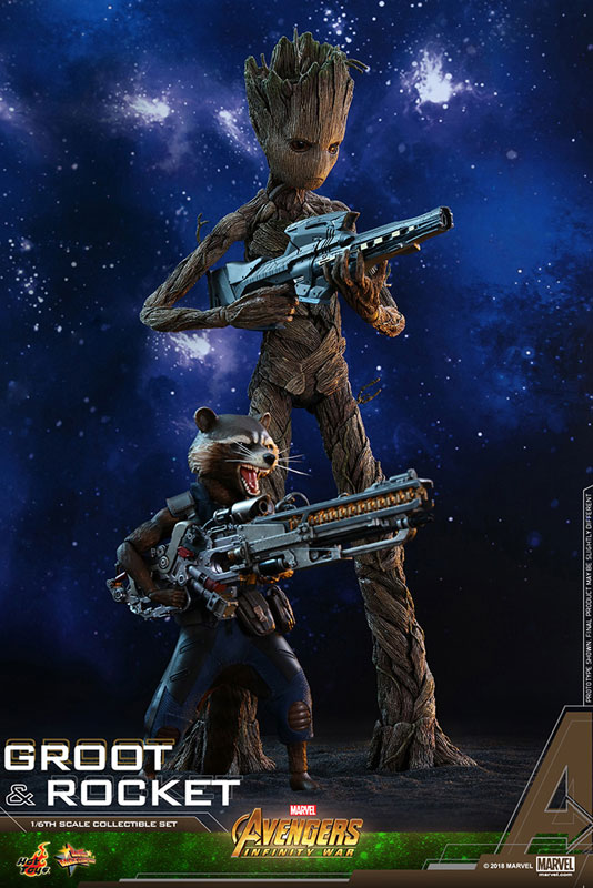 Movie Masterpiece Avengers: Infinity War 1/6 Scale Figure Groot & Rocket
