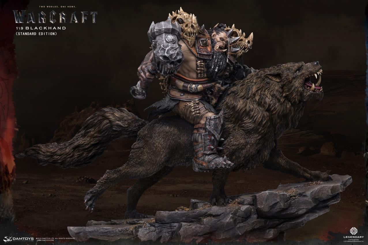 DAMTOYS EPIC SERIES: 10-INCH WARCRAFT – BLACKHAND RIDING WOLF (STANDARD VERSION) (NO. DMLW014)