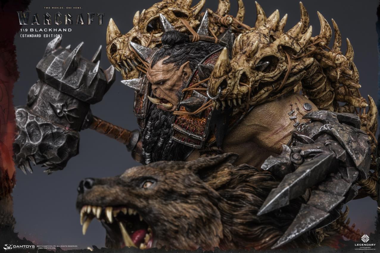DAMTOYS EPIC SERIES: 10-INCH WARCRAFT – BLACKHAND RIDING WOLF (STANDARD VERSION) (NO. DMLW014)