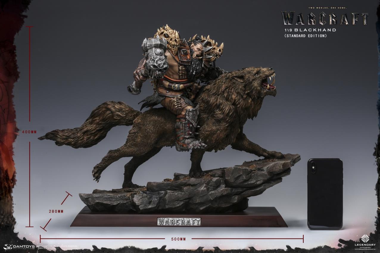 DAMTOYS EPIC SERIES: 10-INCH WARCRAFT – BLACKHAND RIDING WOLF (STANDARD VERSION) (NO. DMLW014)