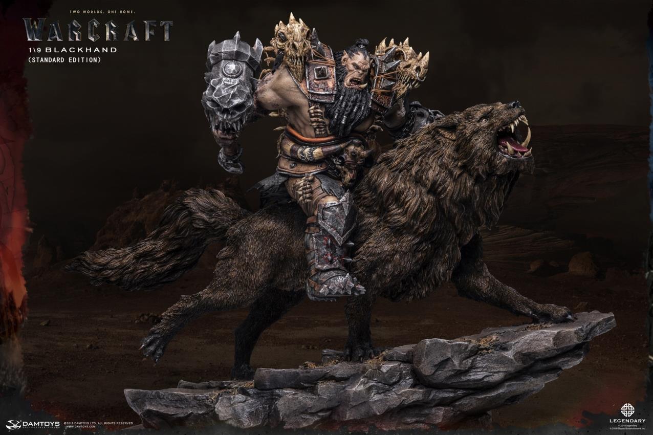DAMTOYS EPIC SERIES: 10-INCH WARCRAFT – BLACKHAND RIDING WOLF (STANDARD VERSION) (NO. DMLW014)