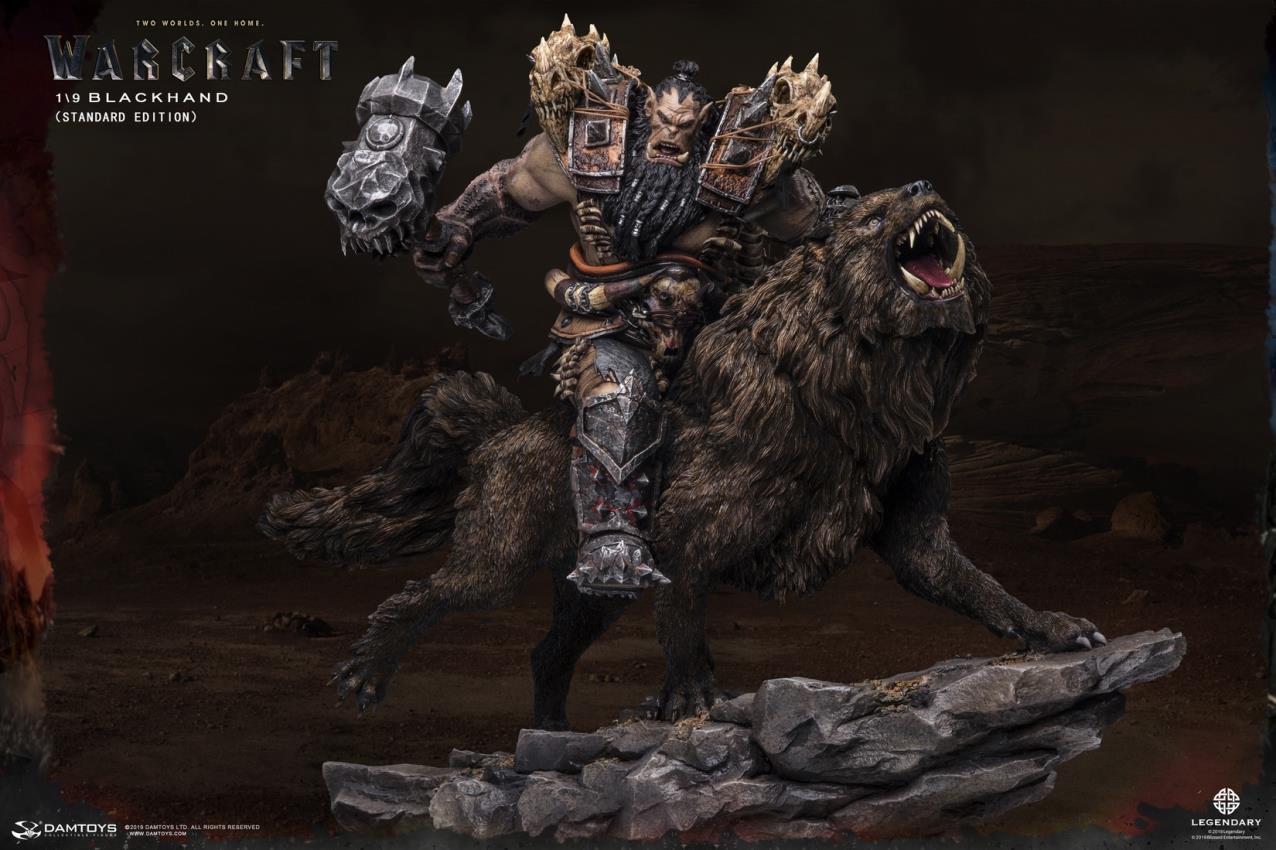 DAMTOYS EPIC SERIES: 10-INCH WARCRAFT – BLACKHAND RIDING WOLF (STANDARD VERSION) (NO. DMLW014)