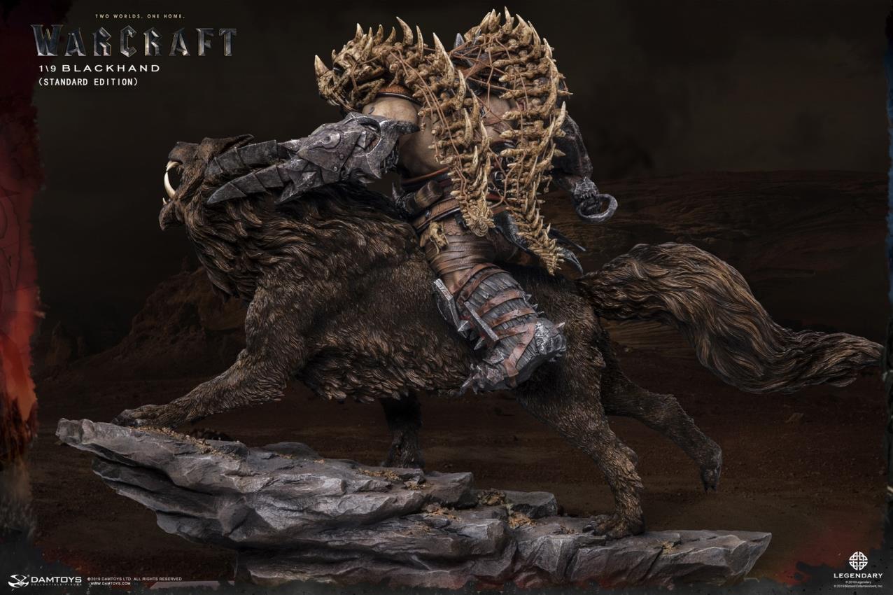 DAMTOYS EPIC SERIES: 10-INCH WARCRAFT – BLACKHAND RIDING WOLF (STANDARD VERSION) (NO. DMLW014)