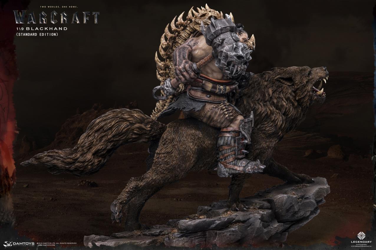 DAMTOYS EPIC SERIES: 10-INCH WARCRAFT – BLACKHAND RIDING WOLF (STANDARD VERSION) (NO. DMLW014)