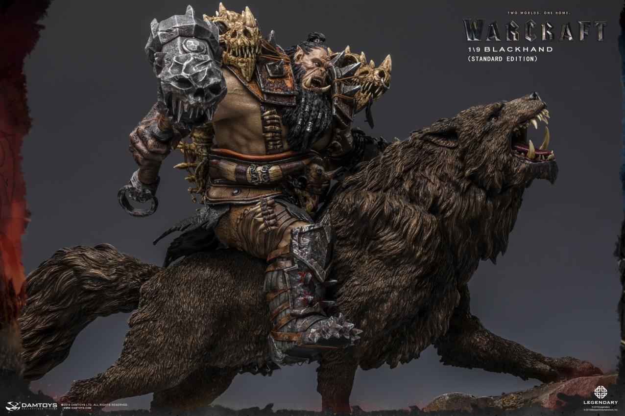 DAMTOYS EPIC SERIES: 10-INCH WARCRAFT – BLACKHAND RIDING WOLF (STANDARD VERSION) (NO. DMLW014)