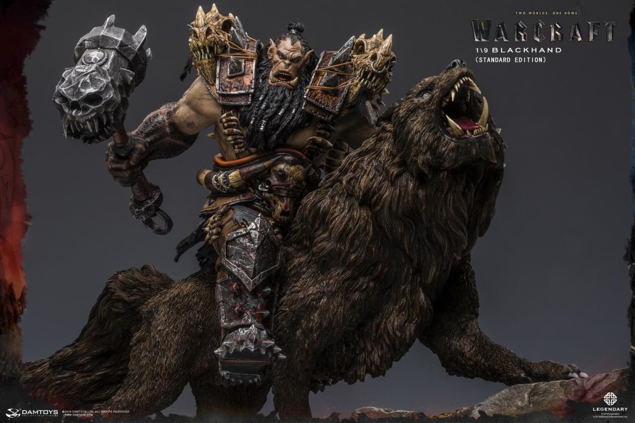 DAMTOYS EPIC SERIES: 10-INCH WARCRAFT – BLACKHAND RIDING WOLF (STANDARD VERSION) (NO. DMLW014)