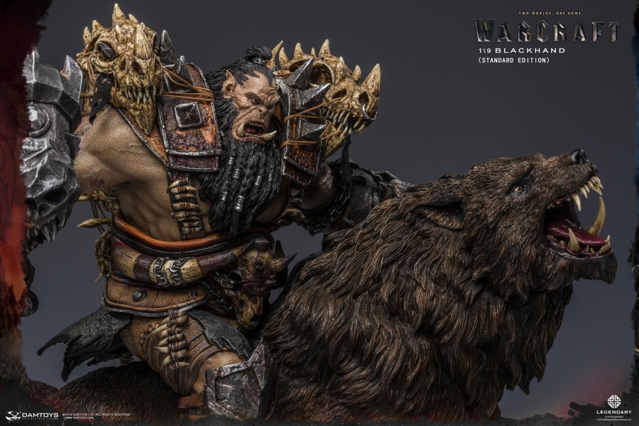 DAMTOYS EPIC SERIES: 10-INCH WARCRAFT – BLACKHAND RIDING WOLF (STANDARD VERSION) (NO. DMLW014)