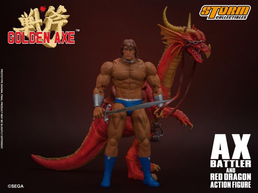GOLDEN AXE - AX BATTLER AND RED DRAGON (Storm Collectibles)