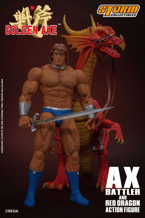 GOLDEN AXE - AX BATTLER AND RED DRAGON (Storm Collectibles)