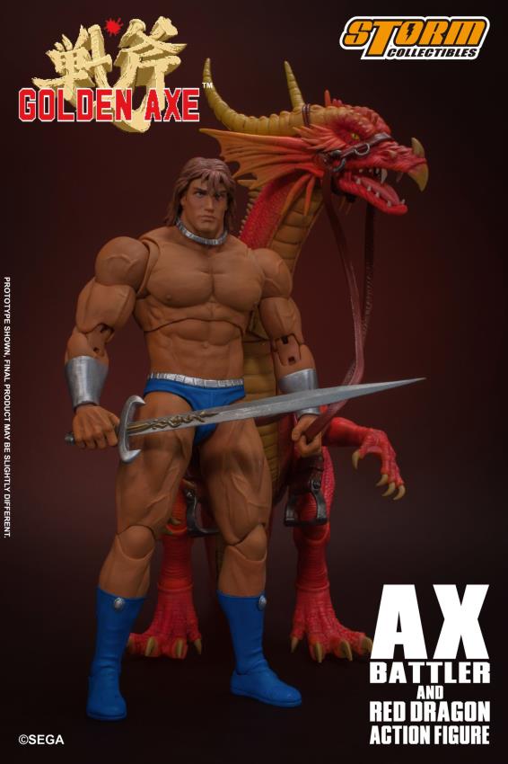 GOLDEN AXE - AX BATTLER AND RED DRAGON (Storm Collectibles)