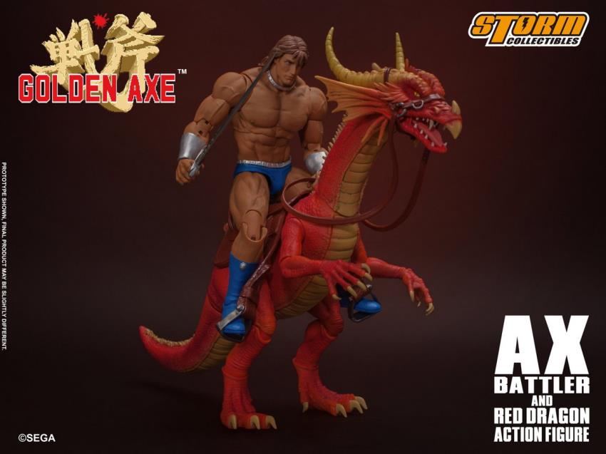 GOLDEN AXE - AX BATTLER AND RED DRAGON (Storm Collectibles)