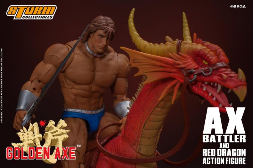 GOLDEN AXE - AX BATTLER AND RED DRAGON (Storm Collectibles)