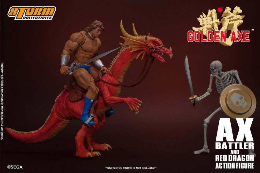 GOLDEN AXE - AX BATTLER AND RED DRAGON (Storm Collectibles)