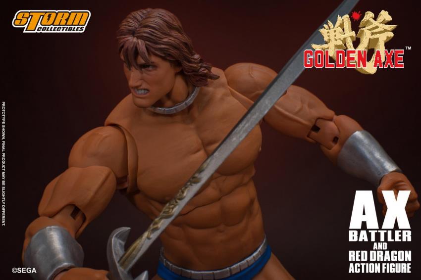 GOLDEN AXE - AX BATTLER AND RED DRAGON (Storm Collectibles)