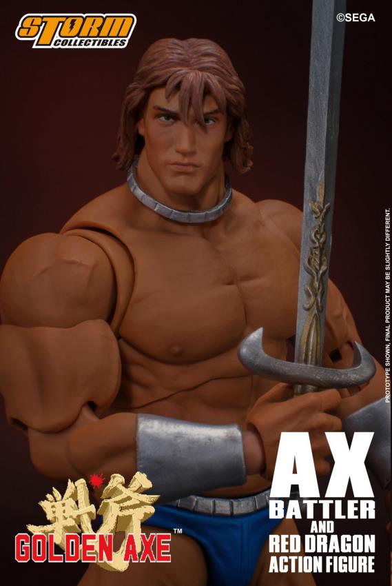 GOLDEN AXE - AX BATTLER AND RED DRAGON (Storm Collectibles)