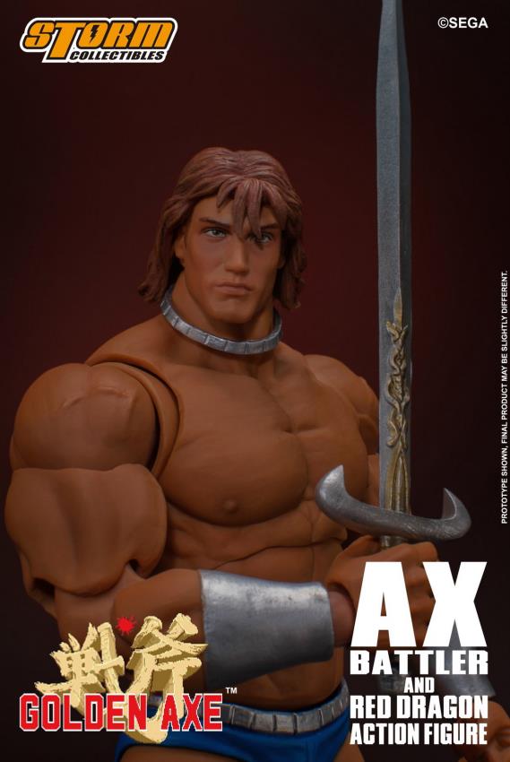 GOLDEN AXE - AX BATTLER AND RED DRAGON (Storm Collectibles)
