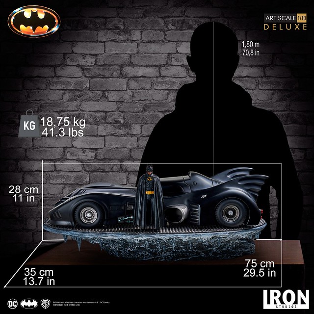 Iron Studios Batman (1989) Batman & Batmobile Deluxe Edition