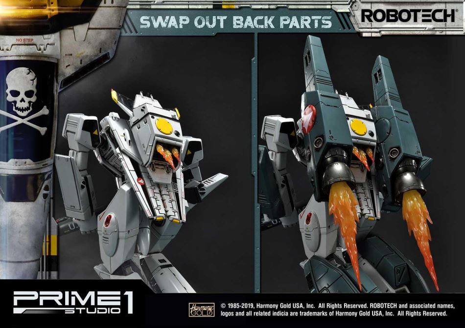 Robotec Saga VF-1S Skull Leader Battloid Mode (Prime1Studio)