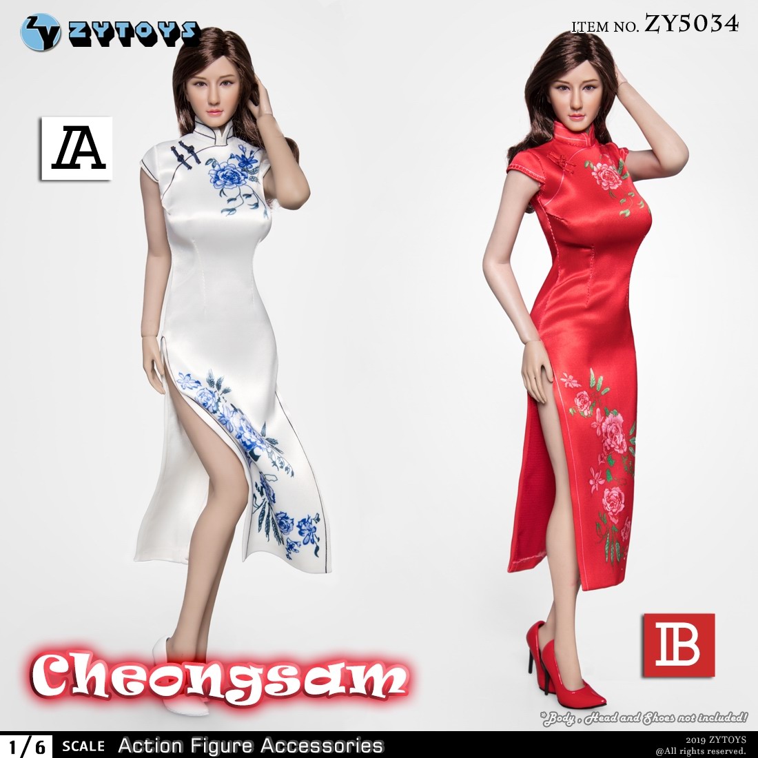 ZYTOYS (ZY5034) 1/6 Women's Cheongsam Clothing