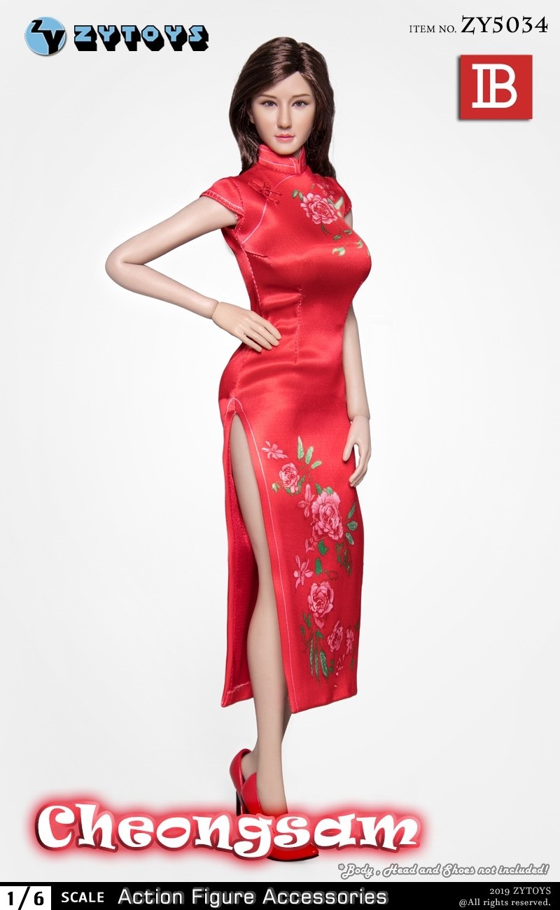 ZYTOYS (ZY5034) 1/6 Women's Cheongsam Clothing