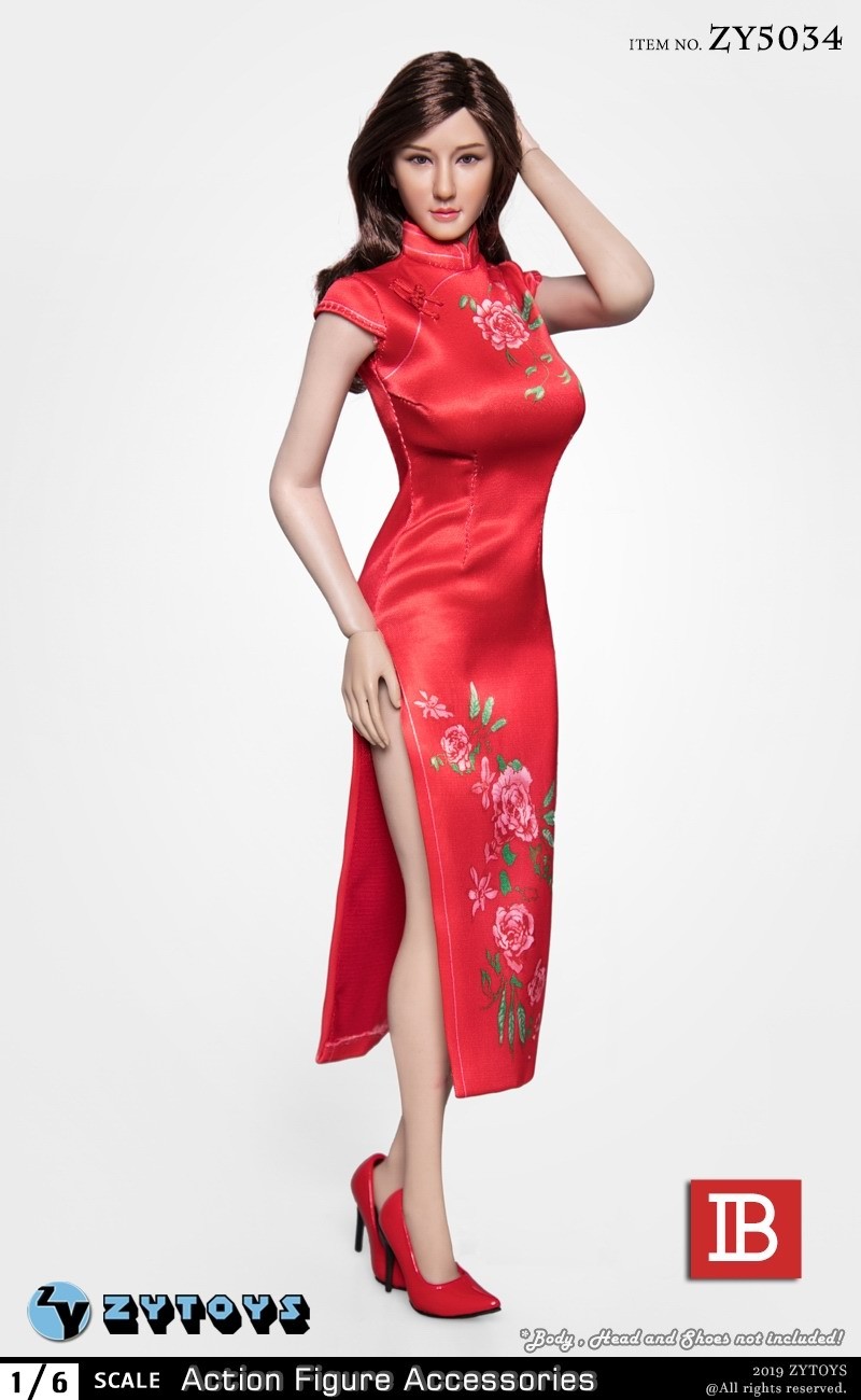 ZYTOYS (ZY5034) 1/6 Women's Cheongsam Clothing