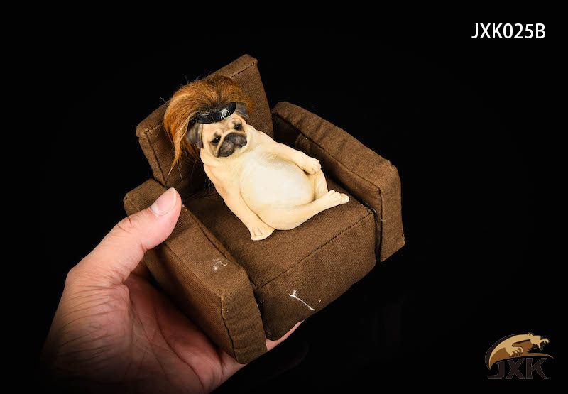 JXK : 1/6 Decadent Dog Series Pug-with Sofa and Hair Cover