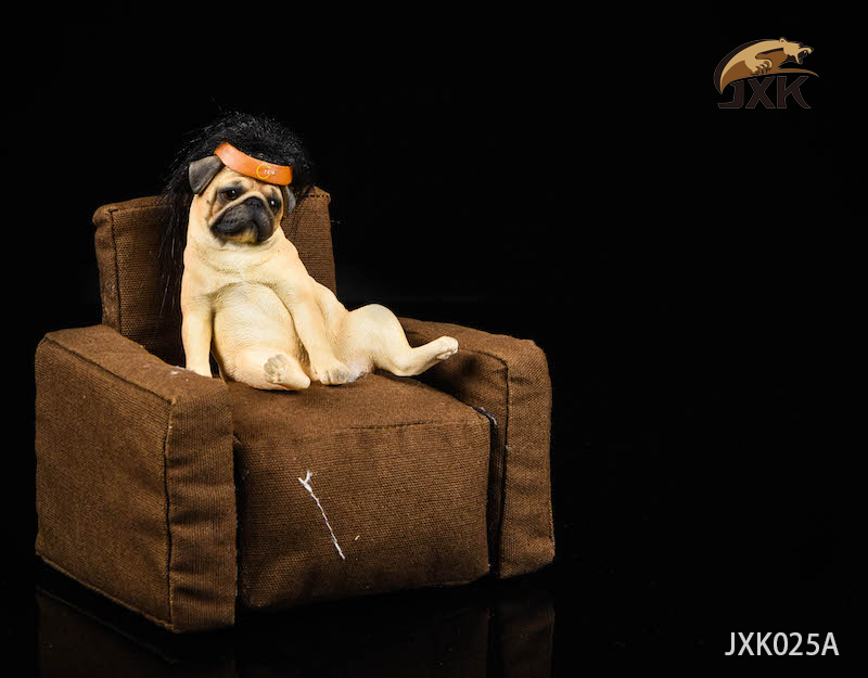 JXK : 1/6 Decadent Dog Series Pug-with Sofa and Hair Cover