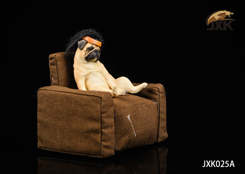 JXK : 1/6 Decadent Dog Series Pug-with Sofa and Hair Cover