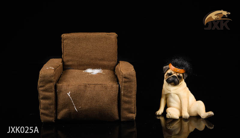 JXK : 1/6 Decadent Dog Series Pug-with Sofa and Hair Cover