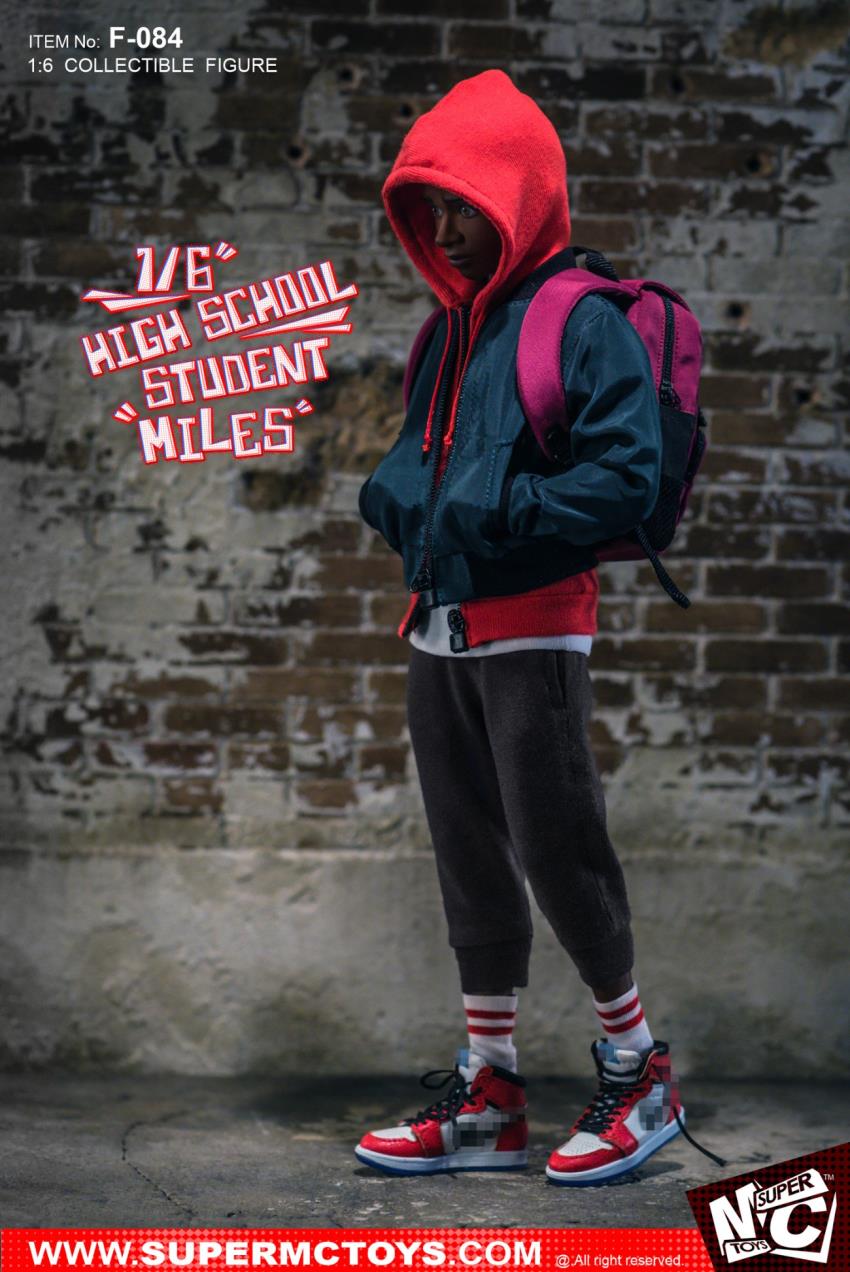 SUPERMCTOYS: 1/6 High School Student Miles Action Figure