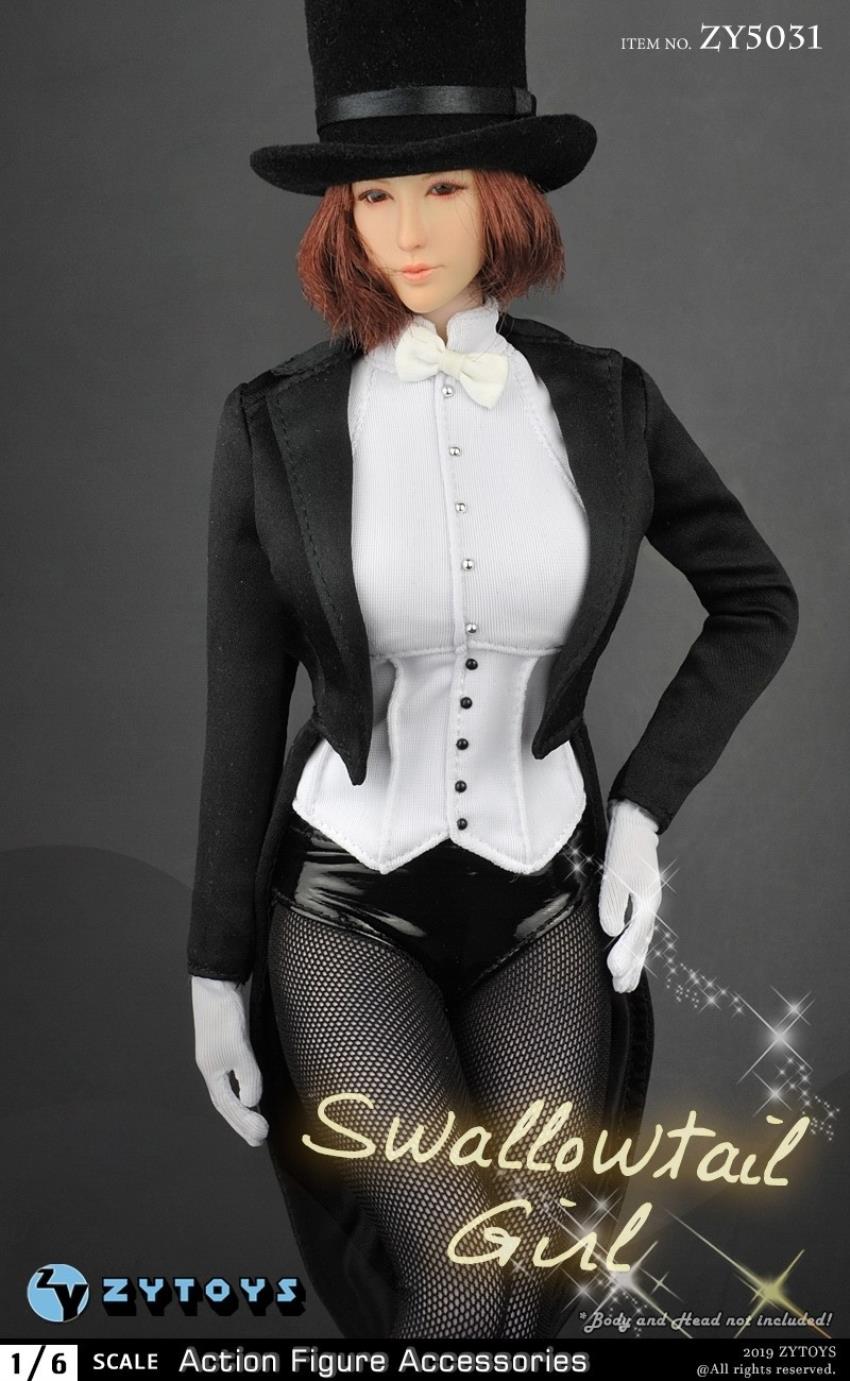 ZYTOYS (ZY5031) 1/6 sexy tuxedo costume set Swallowtail Girl