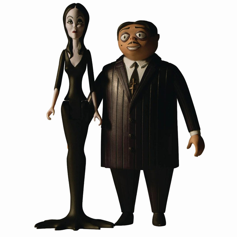 5-Point The Addams Family 3.75 Inch Action Figure 2PK: 4Types Set (Mezco)