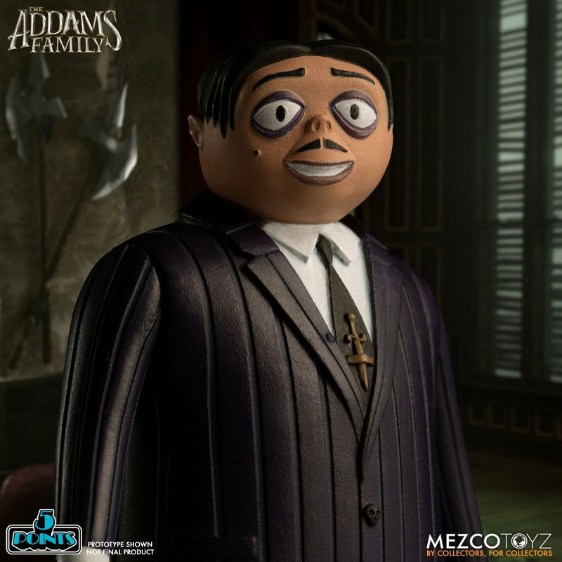 5-Point The Addams Family 3.75 Inch Action Figure 2PK: 4Types Set (Mezco)