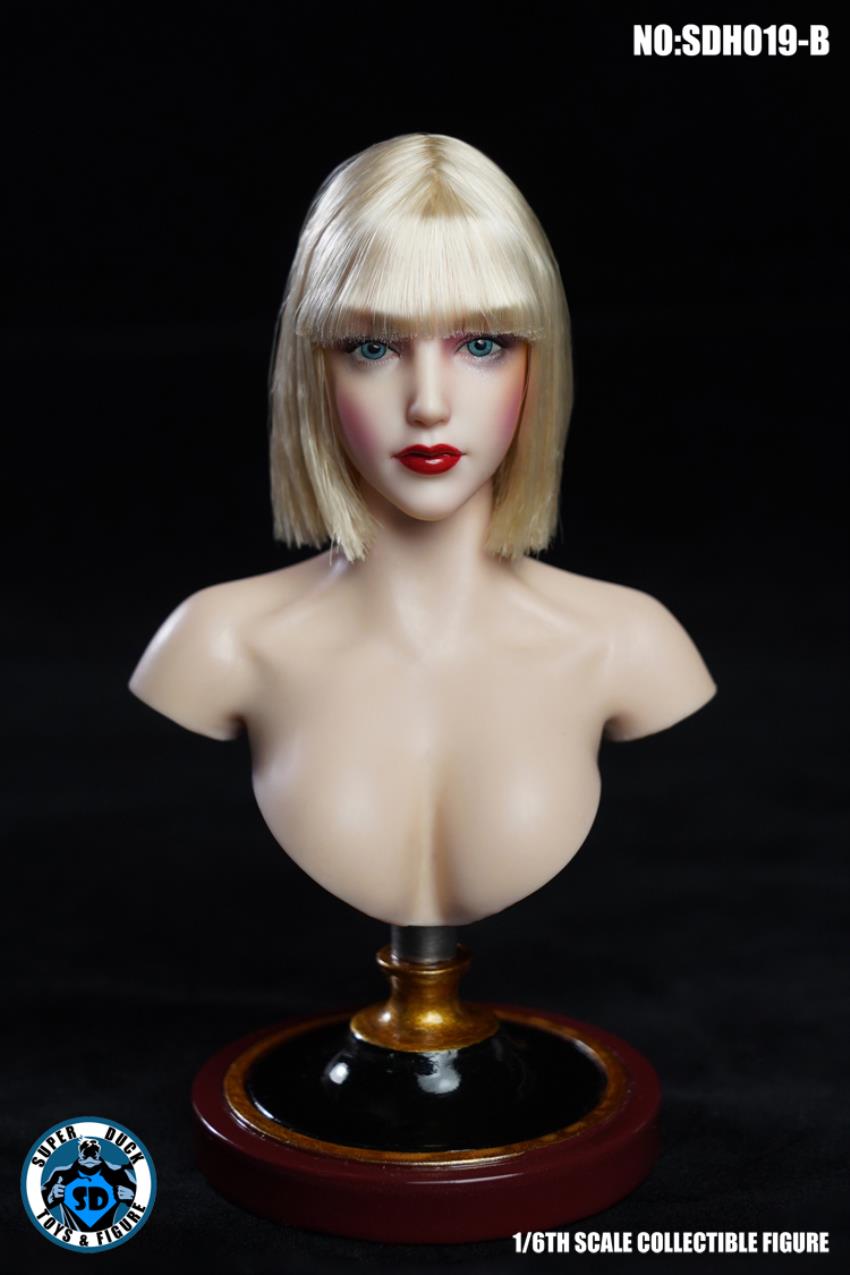 SUPER DUCK : 1/6 SDH019 Female head carving - ABC three models