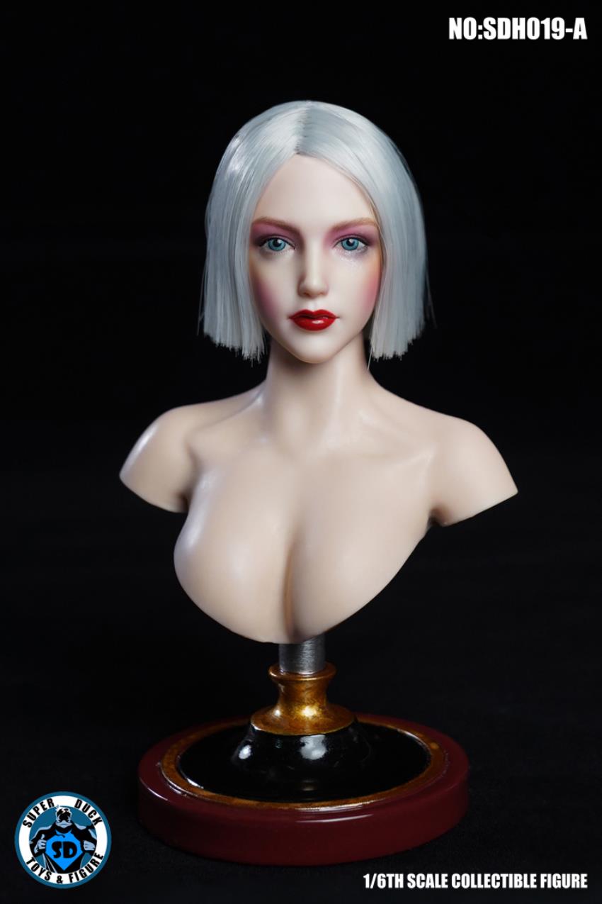 SUPER DUCK : 1/6 SDH019 Female head carving - ABC three models