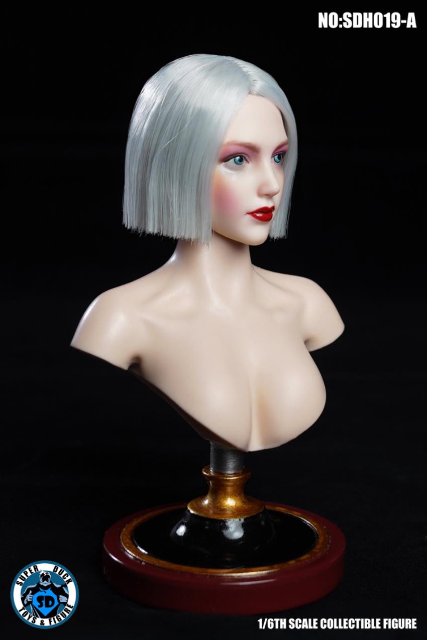 SUPER DUCK : 1/6 SDH019 Female head carving - ABC three models